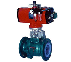 氣動襯氟球閥 氣動襯氟球閥