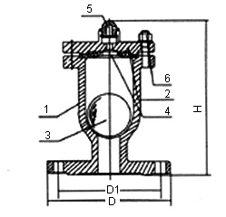 單口排氣閥結構圖 單口排氣閥結構圖