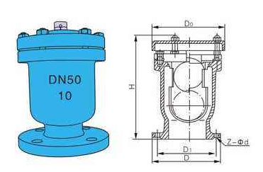 單口排氣閥結構圖 單口排氣閥結構圖